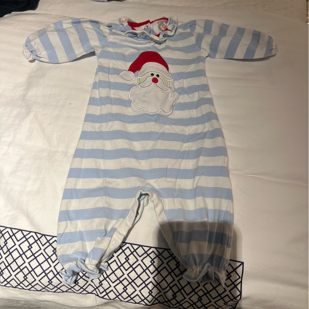EUC Baby Christmas Santa Pajamas